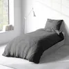 Seersucker Bettwäsche 155x220 cm Grau Anthrazit Wende Produktbild-Vorschau 4