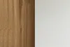 A split image showing a wood grain texture on the left and a plain white surface on the right. Produktbild-Vorschau
