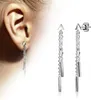 Ohrstecker Kette: Dreieck / Stab Ohrringe aus Edelstahl Produktbild-Vorschau 1