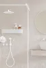 Półka pod prysznic 60 cm, biała, metalowa, naścienna, Podgląd zdjęcia produktu 6