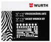 Würth Zebra Steckschlüssel 1/4 + 1/2 Zoll Sortiment 6-kant Voir les images du produit 6