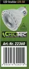 A product label for an LED spotlight. Produktbild-Vorschau