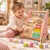 Passeggino in legno - Passeggino per bambini | 38 x 32 x 46 Anteprima dell’immagine prodotto 5