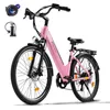A32 E-Bike Rosa Citybike 26 Zoll, 250W, 36V 12,8Ah Akku, Produktbild-Vorschau 1