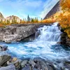 Muralo Vlies Fototapete WASSERFALL Herbstbäume Landschaft Produktbild-Vorschau 6