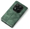 A green flip phone case with a camera cutout is shown against a white background. Produktbild-Vorschau