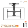 A black TV ceiling mount is shown against a white background, with product feature icons and logos at the bottom. Anteprima dell’immagine prodotto
