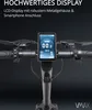 A close-up view of an electric scooter's handlebars and display screen. Produktbild-Vorschau