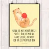 Mr. & Mrs. Panda Bild Katze Wolle DIN A3 - Gelb Pastell - Produktbild-Vorschau 2