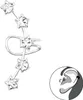 925 Sterling Silber Ohrmanschette Sterne mit Kristallen Ear Produktbild-Vorschau 1