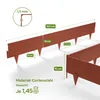 AREBOS Cortenstahl Rasenkante 15 m Set – flexible Produktbild-Vorschau 10