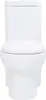 A front-facing view of a white ceramic toilet. Podgląd zdjęcia produktu