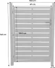 A diagram showing the dimensions of a garden gate. Anteprima dell’immagine prodotto