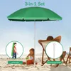 Sekey Sonnenschirm Ø 160 cm Rund Strandschirm Balkonschirm Produktbild-Vorschau 4