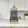 Bierkrug mit Deckel 0,6 L – Steinkrug mit Deutschland-Motiv Produktbild-Vorschau 2