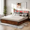 Letto imbottito ProximaX 180x200cm con USB e LED, letto Anteprima dell’immagine prodotto 5