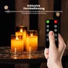 FlinQ LED-Kerzen mit beweglicher Flamme im Smoke-Glas – Produktbild-Vorschau 4