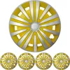Radzierblenden Set "Spinel" 15 ZOLL in Silber / Gelb 4x PREMIUM DESIGN Radkappen in der Farbe Silber von F.H.U.P. OLSZEWSKI Produktbild-Vorschau