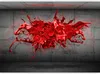 Vlies Fototapete - Red Ink Blot 300x210 cm Abstrakt Produktbild-Vorschau 5
