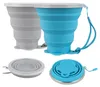 2-teiliges Set faltbarer Silikonbecher, 320 ml Reisebecher, Produktbild-Vorschau 1