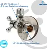 tecuro Nostalgie Kreuzgriff  Eckventil 1/2 Zoll x 3/8 Zoll, Produktbild-Vorschau 3