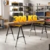 COSTWAY werkbank, set van 2, inklapbare steunen, hoogte Productafbeelding-voorbeeld 2