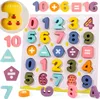 Drevené puzzle Montessori hračka číslo puzzle deti darček Náhľad obrázku produktu 1