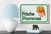 Holzschild Hinweis 18x12cm frische Pommes Restaurant Produktbild-Vorschau 5