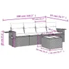 Design 5-tlg. Garten-Sofagarnitur mit Kissen Schwarz Poly Produktbild-Vorschau 3