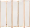 vidaXL 5-dielna priečka do izby krémová 200 x 170 x 4 cm Náhľad obrázku produktu 4