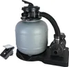 A pool filter set with a pump and a timer is shown against a white background. Produktbild-Vorschau