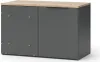 Eckkommode Vicco Wido Anthrazit 80 x 50 cm Eck Kommode mit Produktbild-Vorschau 1