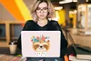 MuchoWow® Laptop Aufkleber Sticker Cover Faultier - Blumen Produktbild-Vorschau 5
