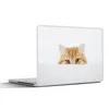 MuchoWow® Laptop Aufkleber Sticker Cover Katze - Rot - Weiß Produktbild-Vorschau 1