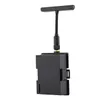 A black electronic module with an antenna, shown against a white background. Produktbild-Vorschau