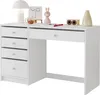 A white desk with drawers and decorative items on top. Produktbild-Vorschau