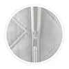 A close-up view of a zipper on a fabric product. Produktbild-Vorschau