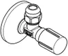 A line drawing of a plumbing valve. Produktbild-Vorschau
