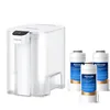 A white water filter pitcher and three replacement filters are displayed against a white background. Produktbild-Vorschau