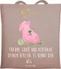 Mr. & Mrs. Panda Tote Bag Herzen Vertrauen - Braun Pastell Produktbild-Vorschau 1