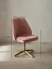 Schreibtischstuhl Rosa Samt Design Drehstuhl mit Lehne, Produktbild-Vorschau 8