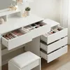 Relaxdays Schminktisch, Mit LED Spiegel & Hocker, Produktbild-Vorschau 7