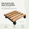 STOLMAK Pflanzenroller 30x30x8 cm Braun– Blumenuntersetzer Produktbild-Vorschau 5