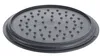 A close-up, angled view of a gray cast iron pot lid with multiple small holes. Náhled obrázku produktu