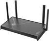 A black TP-Link router with four antennas is shown against a white background. Náhľad obrázku produktu