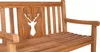 Gartenbank Teakholz 120 cm mit Motiv-Rückenlehne – massiv, Produktbild-Vorschau 4