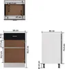 vidaXL Mobile basso con cassetti Lyon Nero 50x46x81,5 cm in Anteprima dell’immagine prodotto 6