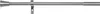 A single adjustable curtain rod with a decorative finial on the left and a mounting bracket in the middle, shown against a white background. Produktbild-Vorschau