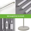 Collage of images showing details of a white LED floor lamp. Anteprima dell’immagine prodotto