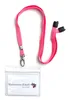 1x Ausweis-Set Ausweisset Umhängeband ROSA Lanyard Produktbild-Vorschau 2